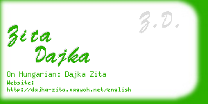 zita dajka business card